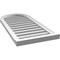 Ekena Millwork Round Top Surface Mount PVC Gable Vent: Functional, w/ 2"W x 2"P Brickmould Sill Frame, 18"W x 38"H GVPRT18X3803SF - alternate 4